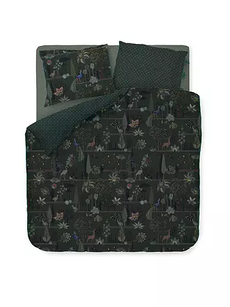 PIP STUDIO | Perkal Bettwäsche ALBERI 2x 70x90cm/200x200cm Dark Green | 
